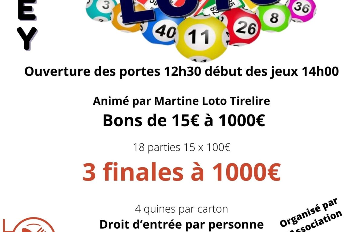 Méga Loto à Pirey le 8 octobre 2023 macommune info