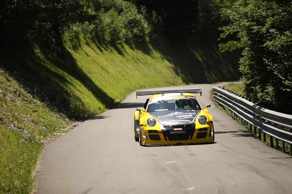 Nicolas Werver impose sa Porsche lors des essais de la Course de Côte de Vuillafans. © Nicolas Millet ©