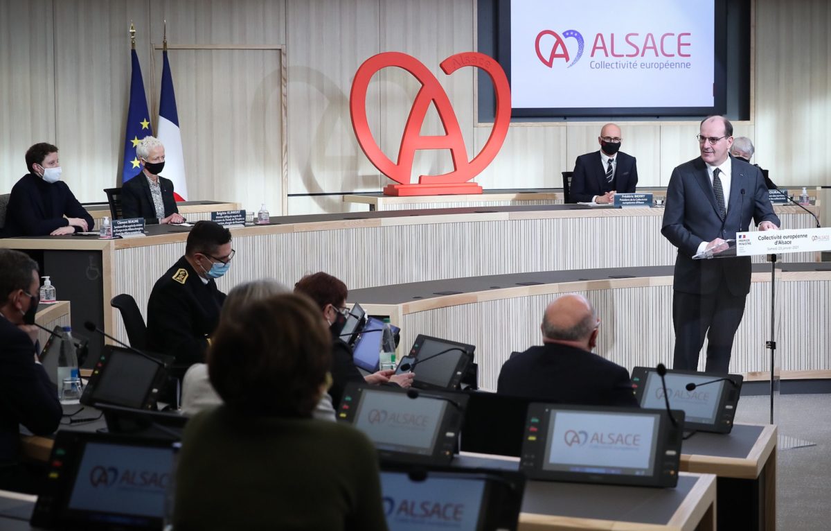 La collectivité européenne d'Alsace (CEA), a vu le jour le 1er janvier 2021 © Twitter Jean Castex