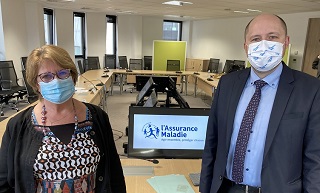 Annik Amiard, présidente du conseil de la caisse d'assurance maladie de Côte-d'Or et Lilian Vachon, nouveau directeur de la caisse d’Assurance Maladie de Côte-d’Or. ©