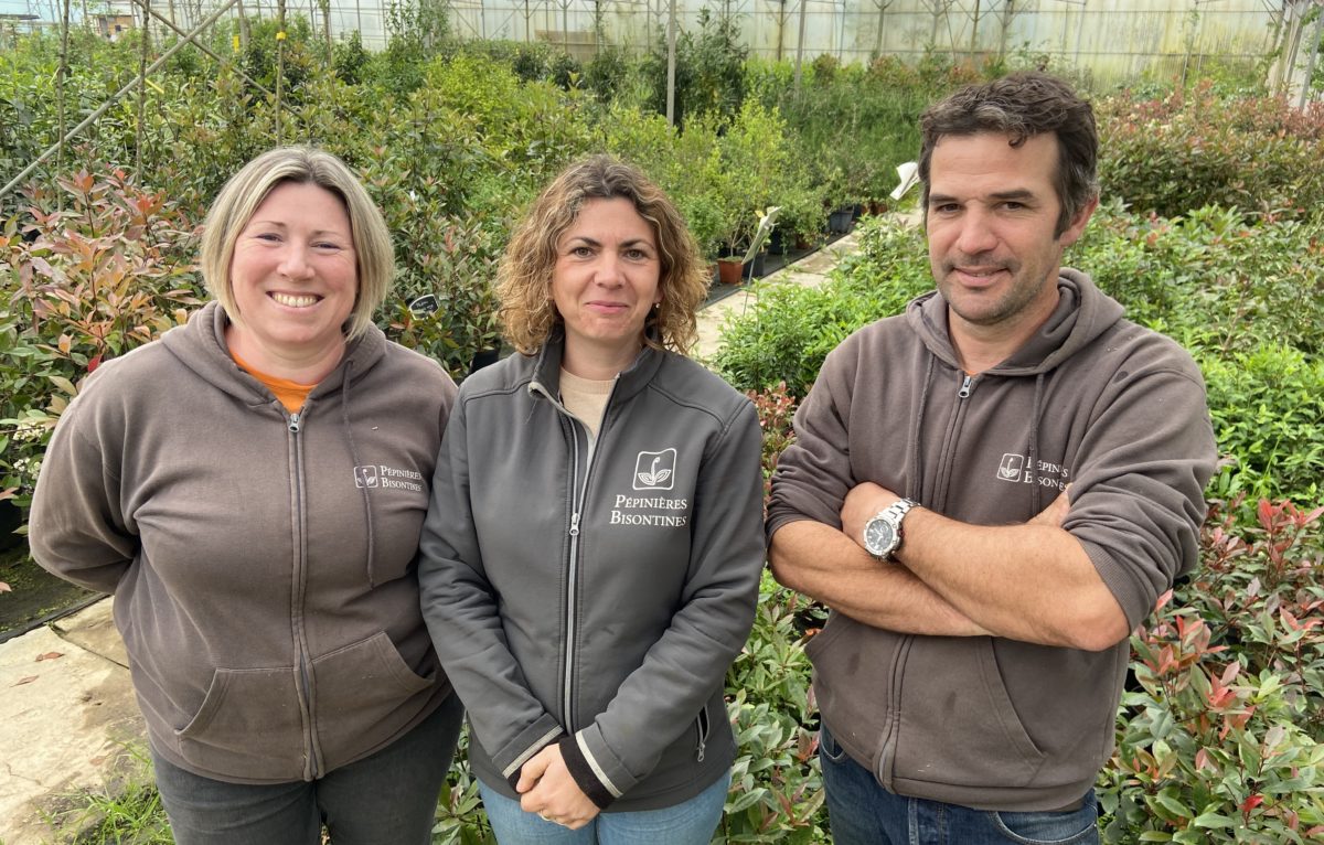 Lucie, Ludivine et David, l'équipe des Pépinières bisontines © Alexane Alfaro