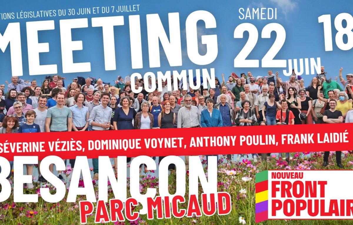 Meeting du 22 juin 2024 © Nouveau front populaire 