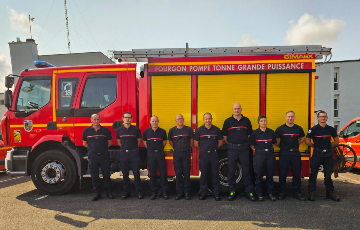 Une partie des 50 sapeurs-pompiers mobilisés aux JO de Paris. © SDIS 25