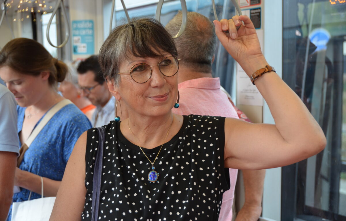 Anne Vignot dans le Tram' © Alexane Alfaro