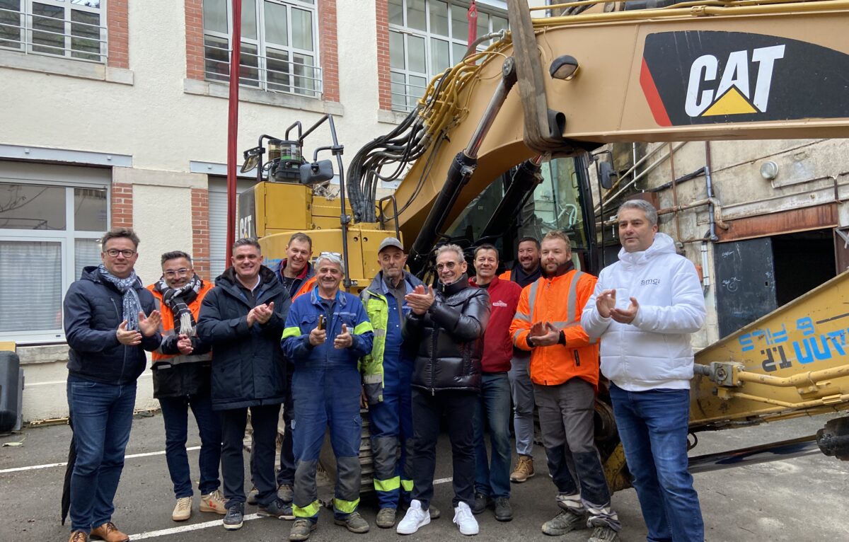 Les représentants des entreprises SMCI, Heitmann TP & Fils et de Franche-Comté Levage. © Alexane Alfaro