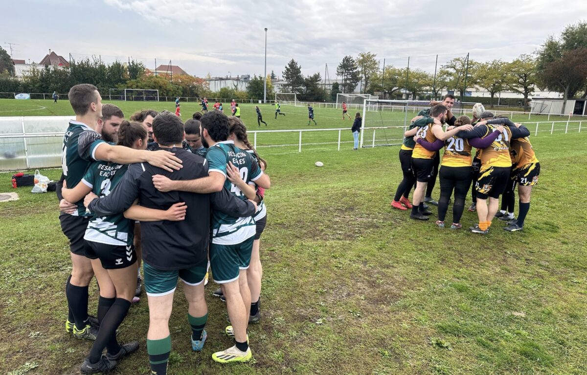 Besançon 1 en vert et Besançon 2 en Jaune © Touch Rugby Besançon