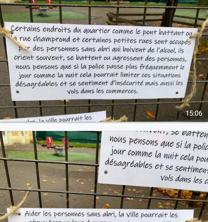 Panneaux réalisés par des élèves de l'école Arènes à Besançon. © DR