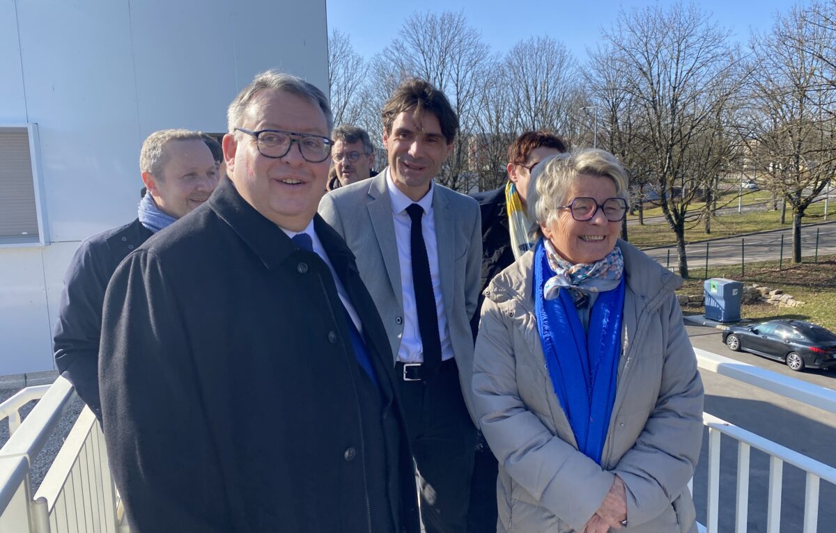 François Feuvrier, proviseur du lycée Tristan-Bernard, Jean Broyer, proviseur du lycée Victor-Hugo, Samuel Rouzet, Dasen du Doubs, Marie-Guite Dufay, présidente de la Région Bourgogne - Franche-Comté © Alexane Alfaro