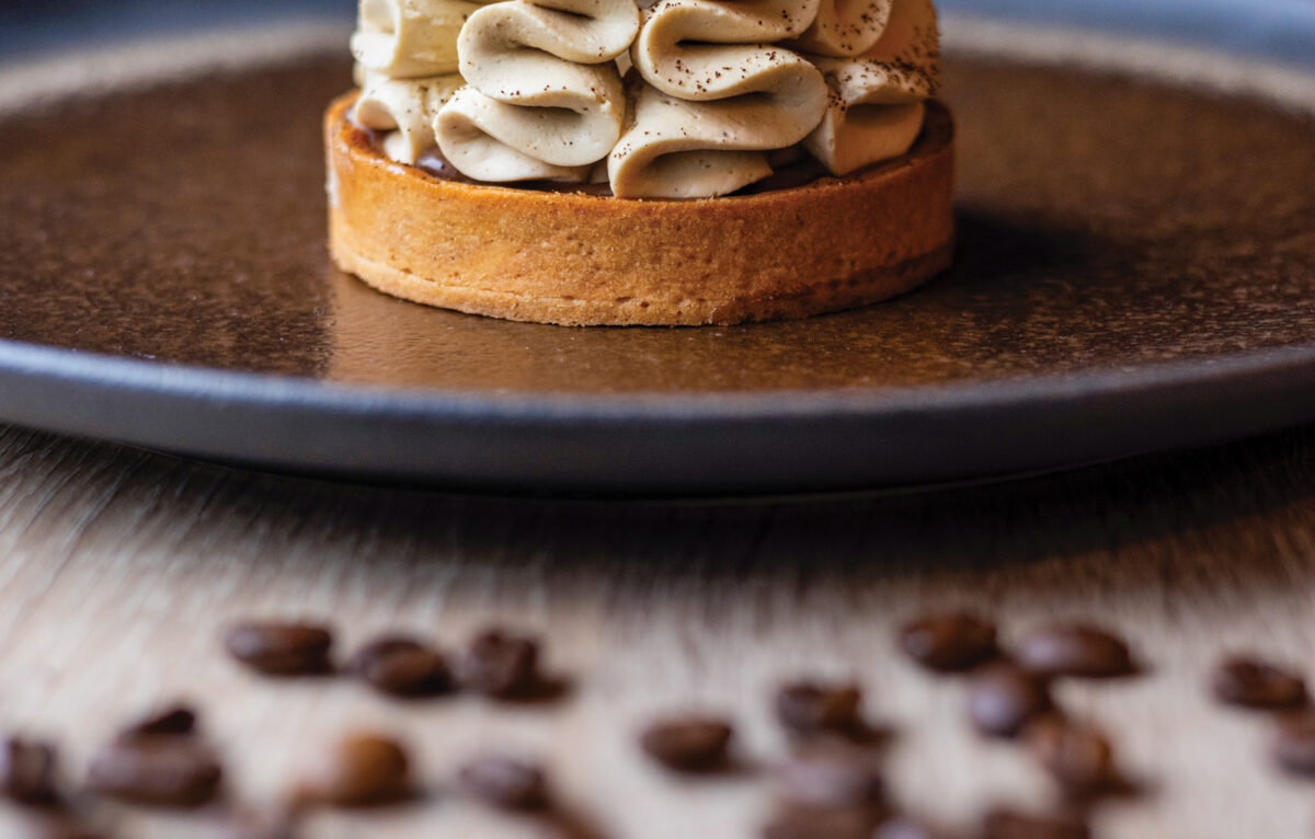 Tarte café chocolat du chef Robin Vuillemenot du restaurant La Boucle à Besançon © Laure B Photographie