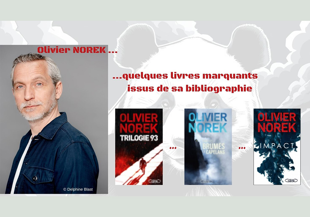 Olivier Norek et quelques-uns de ses livres ©