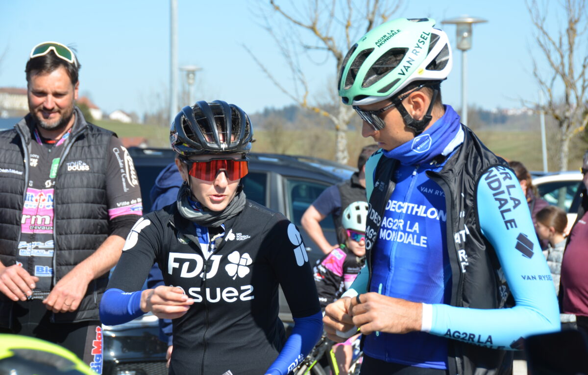 Juliette Labous (FDJ Suez) et Clément Berthet (Decathlon AG2R La Mondiale team). © Élodie R.